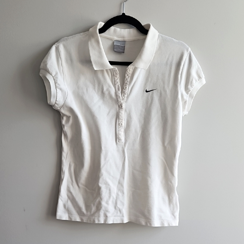2/$20 Nike - Women's White Polo Shirt - Size Large